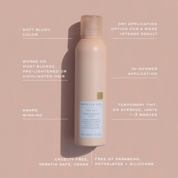 🆕️Kristin Ess Rose Gold Temporary Hair Tint - Picture 2 of 5